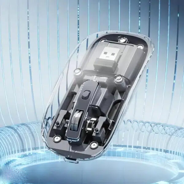 نمای دانگل ماوس بی سیم شیشه ای لکو (لنوو) مدل WS215DM