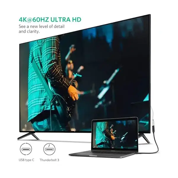 کابل افزایش طول USB-C یوگرین مدل US353-10387 با پشتیبانی از تاندربولت 3