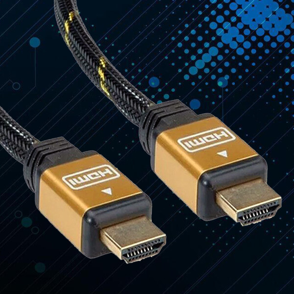 کابل hdmi فرانت با سرپوش طلایی
