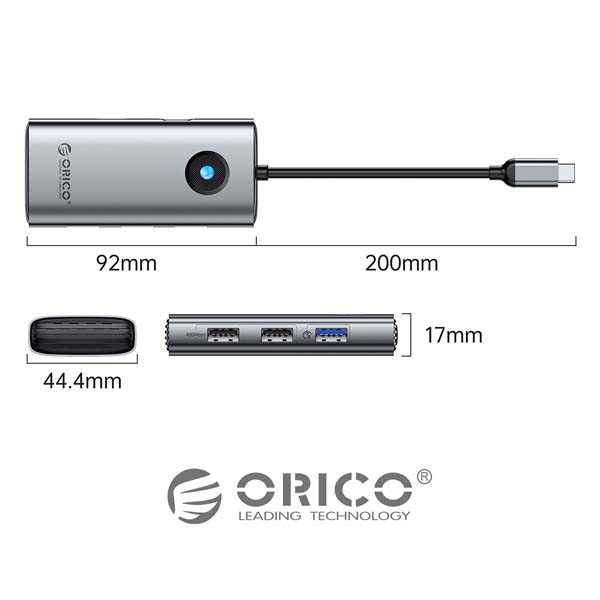 هاب 5 پورت USB-C اوریکو مدل PW11-5P