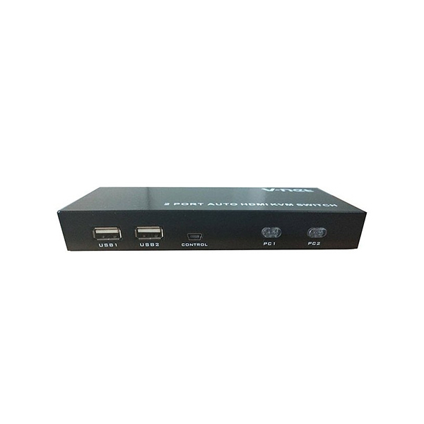 کی وی ام سوئیچ 2 پورت HDMI وی نت همراه با کابل مدل V-SWKH1402