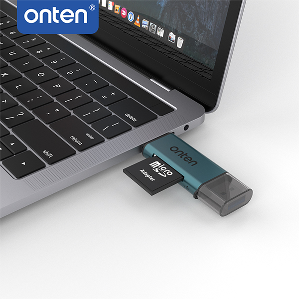 رم ریدر USB-A/USB-C اونتن مدل OTN-CR532 با درگاه حافظه SD و TF