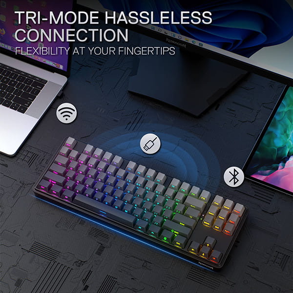 اتصال سه حالته کیبورد گیمینگ ردراگون STAR BLADE K707 SP PRO