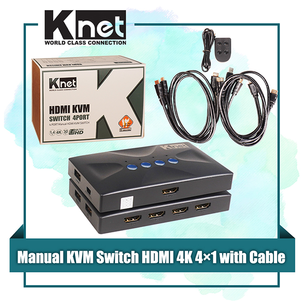 سوییچ KVM چهار پورت HDMI کی نت مدل K-SWKHM004