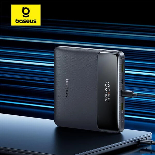 طراحی باریک پاوربانک 100 وات باسئوس مدل Blade H1 P10021604123-00