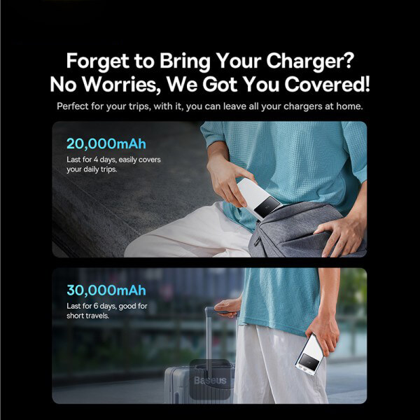 پاوربانک 22.5 وات باسئوس PPXJ080102 با قابلیت شارژ سریع