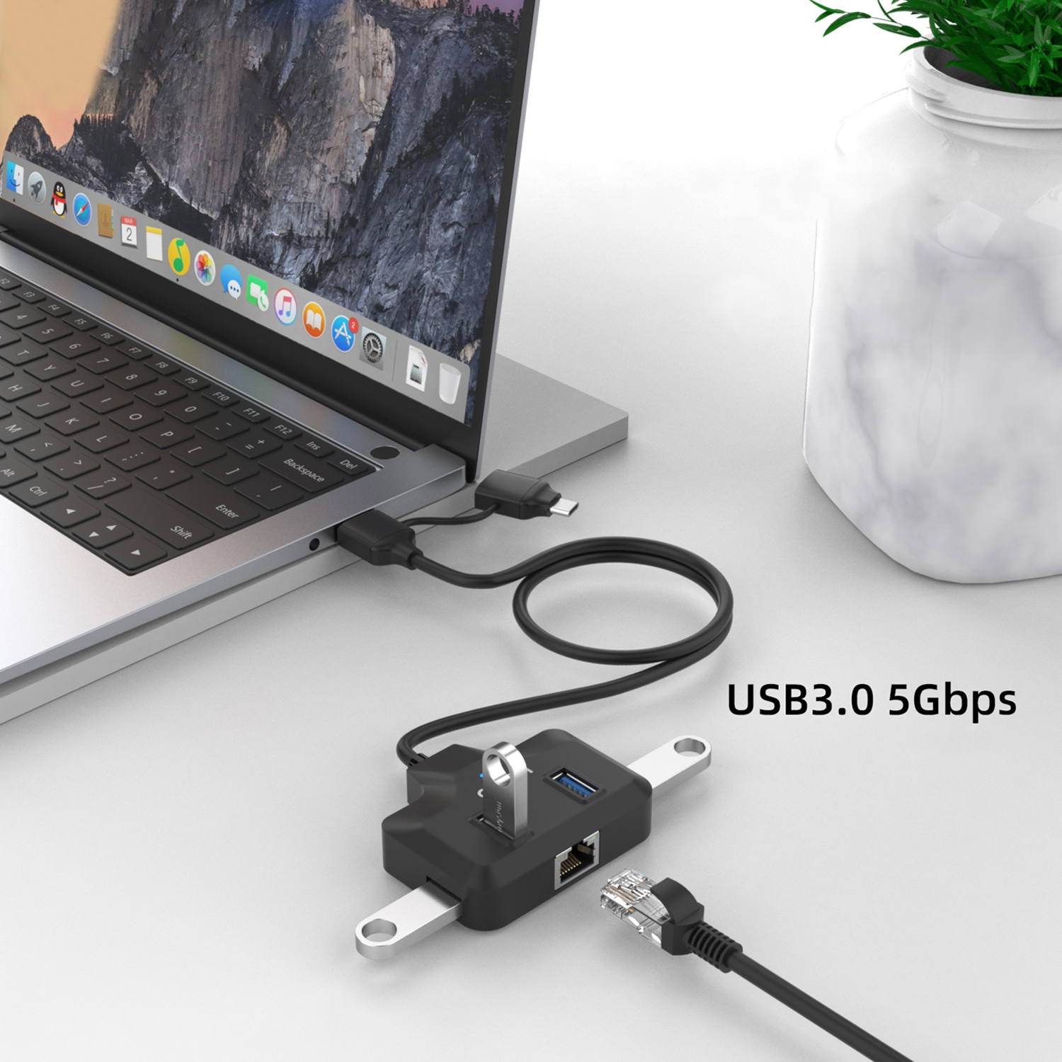 هاب Type-C و USB 3.0 چهار پورت اونتن مدل OTN-UCA2310