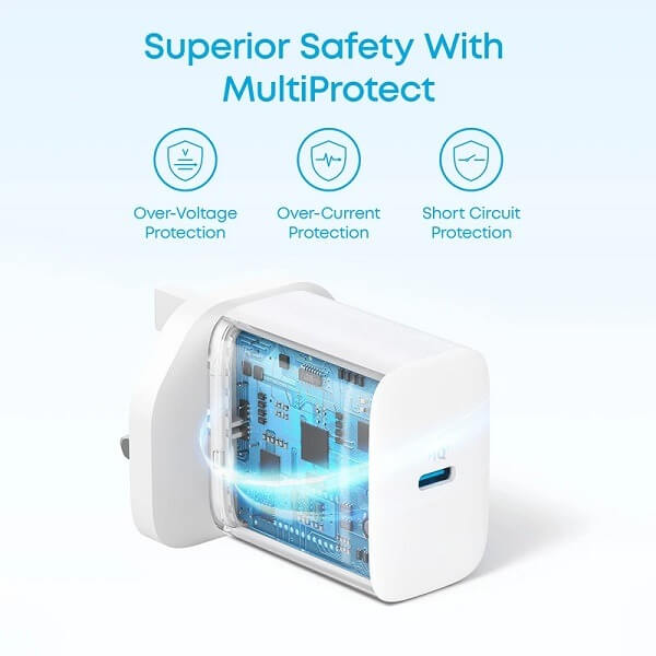 شارژر دیواری 20W انکر مدل B2347k21 همراه با کابل Type-C