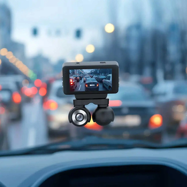 دوربین ثبت وقایع خودرو پاورولوژی گرین‌ لاین مدل Dual Lens Dash Camera
