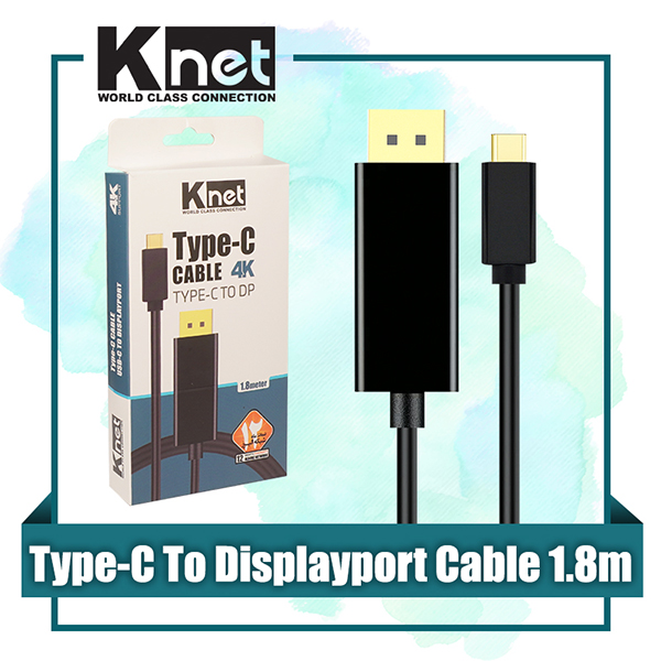 کابل تبدیل Type-C به Displayport با رزولوشن 4K کی نت مدل K-CUCMDP18 طول 1.8 متر