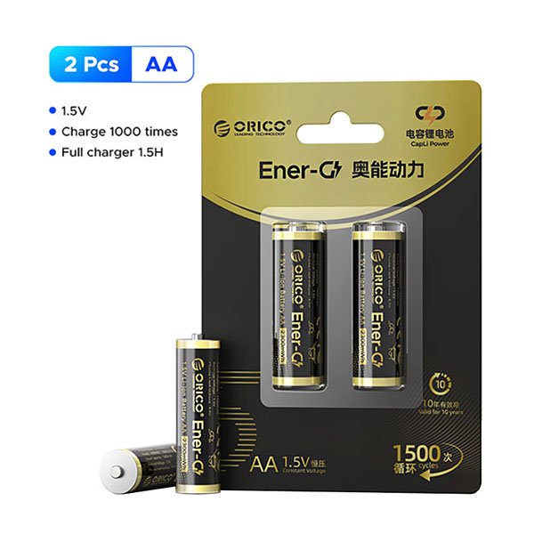 بسته 2 عددی باتری قلمی قابل شارژ اوریکو مدل EG5-UN-2PK-BPی