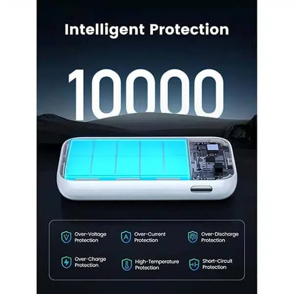 پاور بانک 30 وات یوگرین مدل PB501-25189 ظرفیت 10000 میلی آمپر ساعت فست شارژ