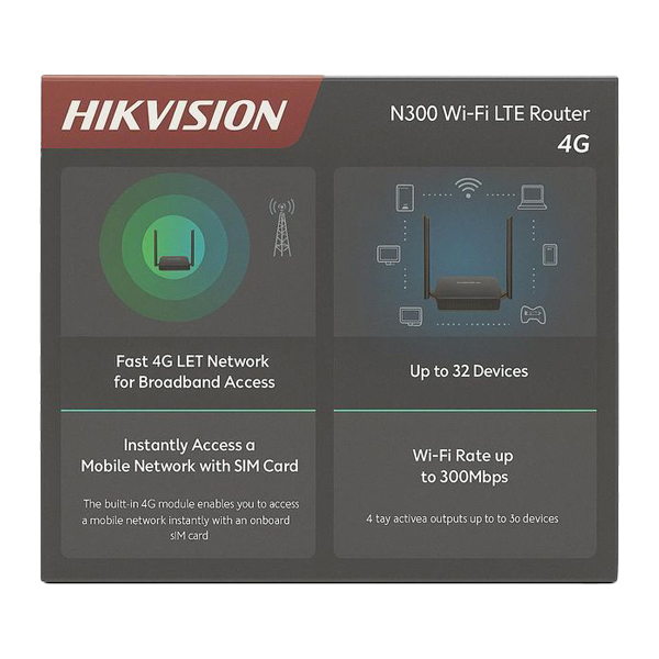 روتر بی سیم N300 هایک ویژن مدل DS-3WR4G3N