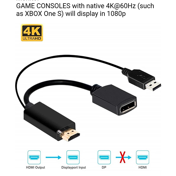 مبدل HDMI به DisplayPort مدل 4Kx2K