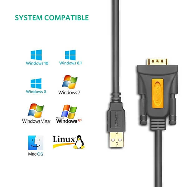کابل RS232 یوگرین مدل CR104-20222 طول 2 متر
