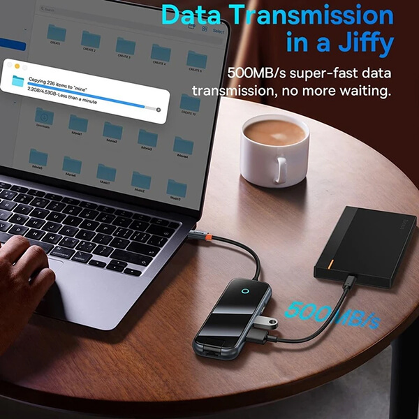 هاب 5 پورت Type-C باسئوس WKJZ010113