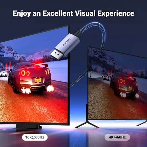 کابل DisplayPort 2.1 یوگرین مدل DP118 طول 1 متر