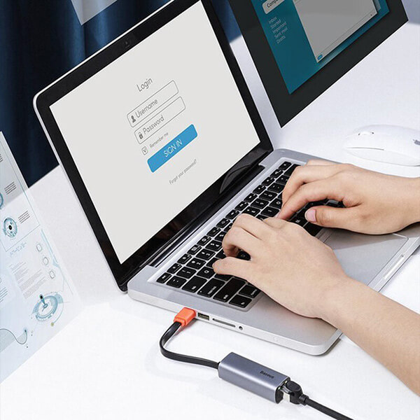 تبدیل USB-A و USB-C به LAN باسئوس CAHUB-AF0G
