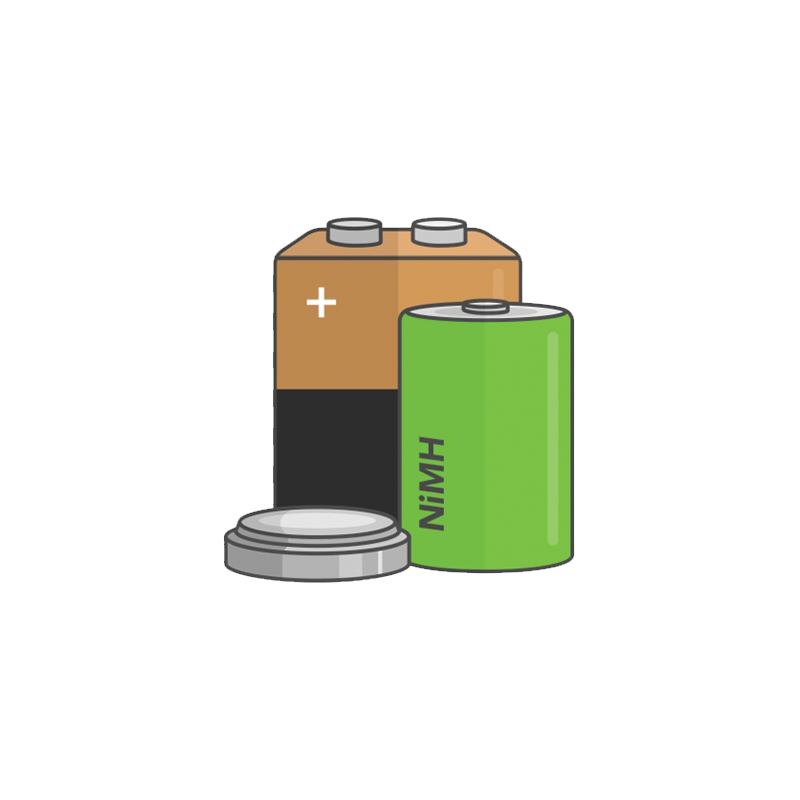 باتری سکه ای و کتابی