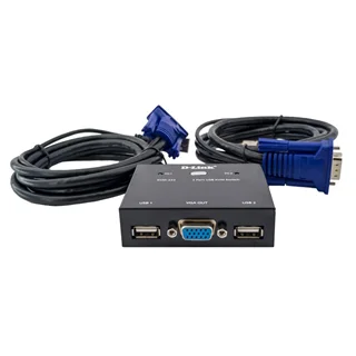 کی وی ام سوئیچ 2 پورت VGA دی لینک مدل KVM-222