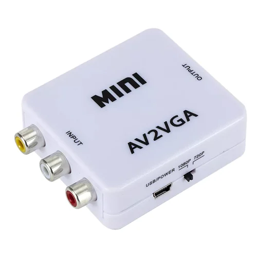 تبدیل AV به VGA وی نت مدل MINI با کابل صدا