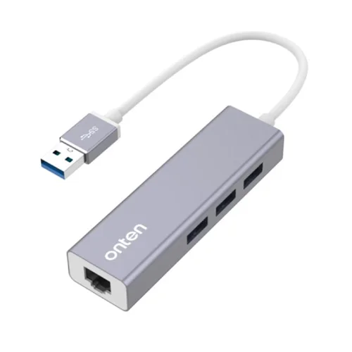 هاب USB 3.0 اونتن مدل U5221 با 3 پورت USB 3.0 و LAN 100