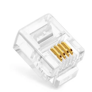 سوکت تلفن RJ11 پک 100 عددی