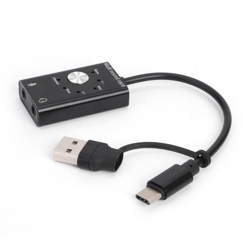 کارت صدا USB-C به همراه تبدیل USB-A