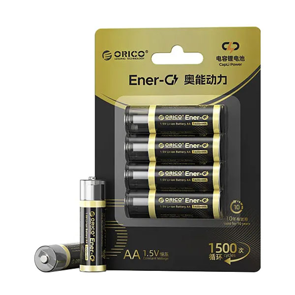 باتری شارژی USB-A قلمی اوریکو مدل EG5A-UN-4PK-BP ظرفیت ۱۴۰۰mWh بسته 4 عددی