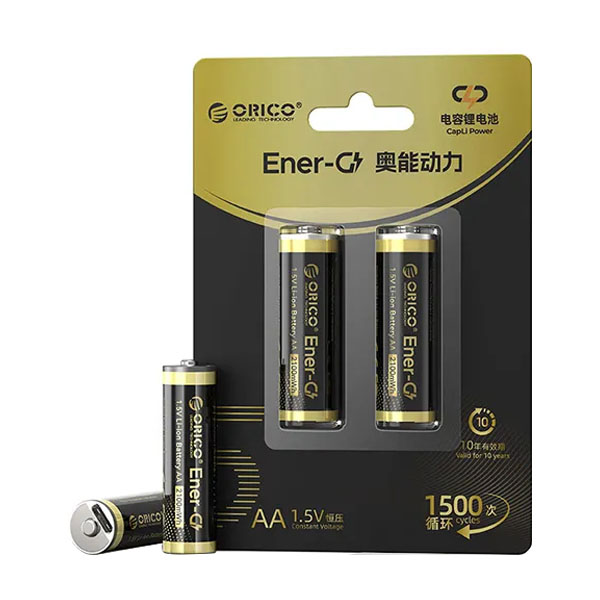 باتری قابل شارژ Type-C قلمی اوریکو مدل EG5C-UN-2PK-BP بسته 2 عددی