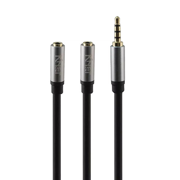 تبدیل 1 نر به 2 ماده AUX کی نت مدل K-CS12MF03 طول 0.3 متر