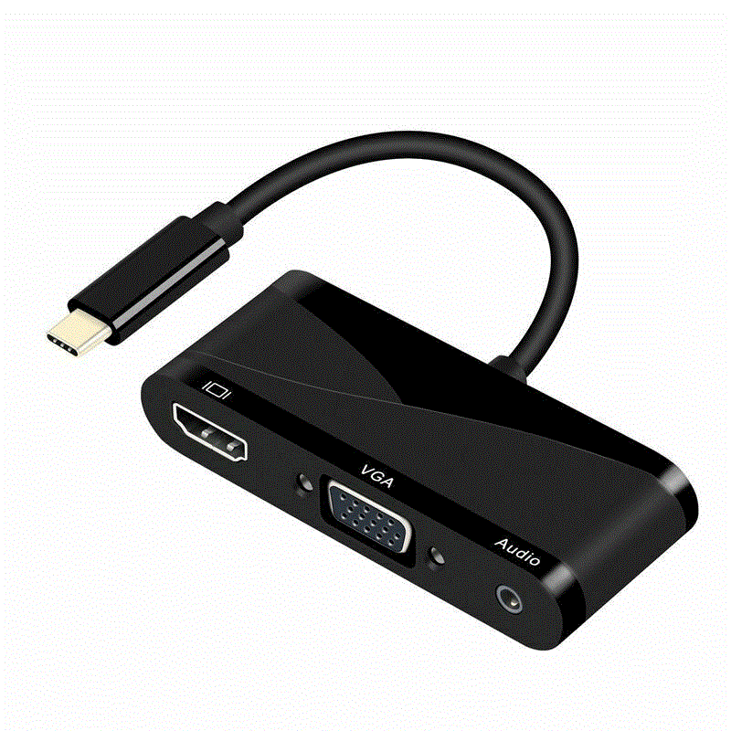تبدیل USB-C به HDMI/VGA/USB3 و صدا اونتن مدل OTN-9573S برای مک بوک کیفیت 4k