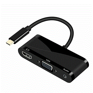 تبدیل Type-C به HDMI/VGA/USB3 و صدا اونتن مدل OTN-9573S برای مک بوک کیفیت 4k