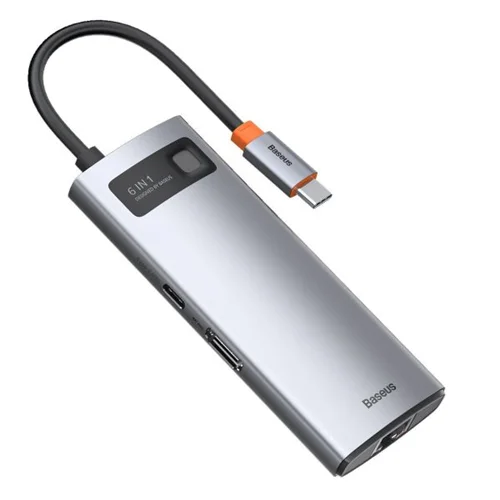 هاب 6 پورت USB-C باسئوس مدل CAHUB-CW0G