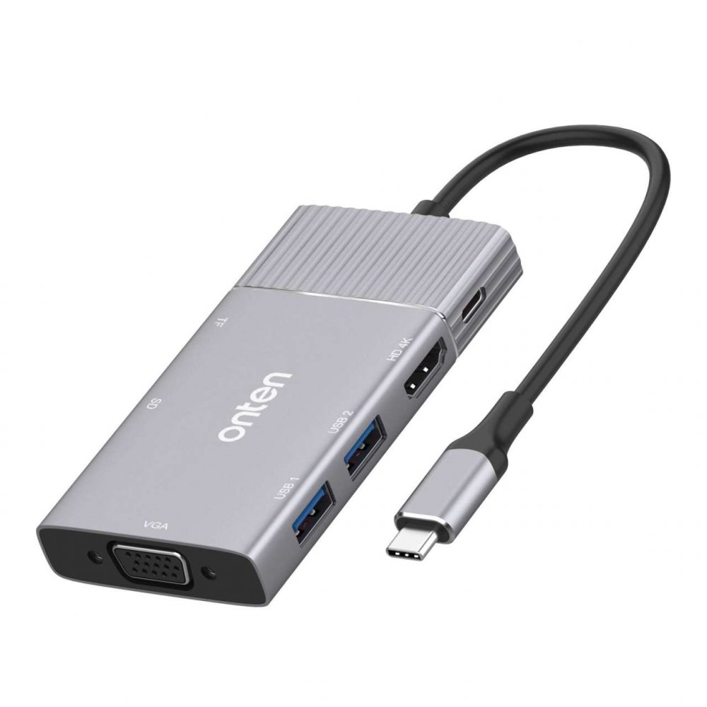 مبدل USB-C به HDMI / VGA / USB3.0 / SD/TF اونتن مدل OTN-95113