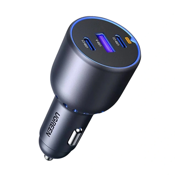 شارژر فندکی 75W یوگرین مدل EC703-35024 با 2 خروجی USB-C و 1 خروجی USB-A