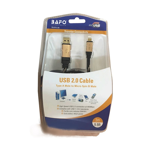 کابل Micro USB گلد متال بافو 1.5 متر