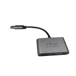 تبدیل USB 3.0 به HDMI + VGA امگا مدل OM-DYC41