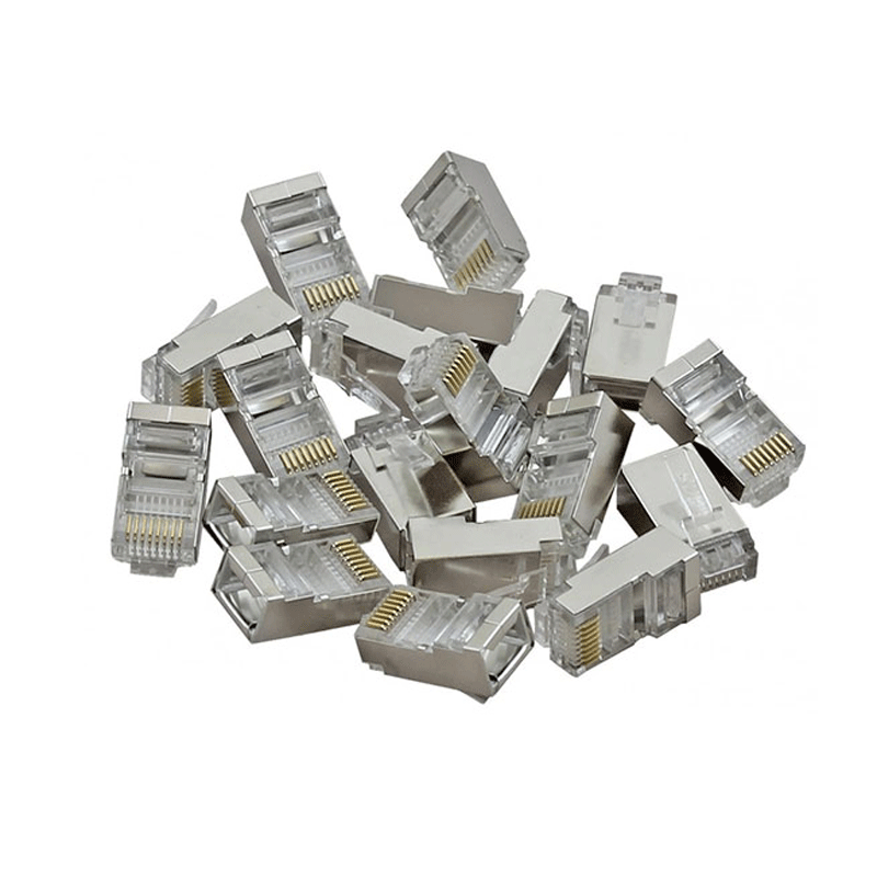 سوکت کابل شبکه RJ45 Cat.6 FTP بافو پک 100 عددی