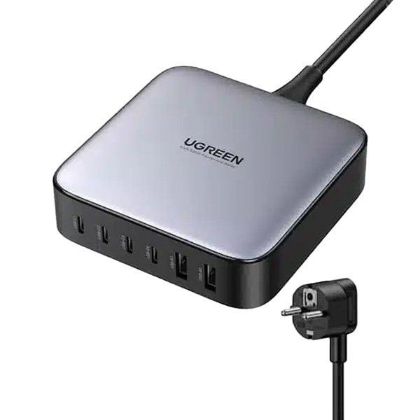شارژر رومیزی 200 وات یوگرین مدل CD271-40914 با 2 خروجی USB-A و 4 خروجی USB-C