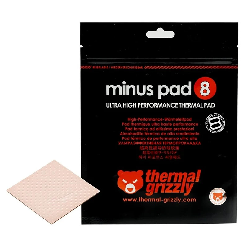 پد خمیر سیلیکون گریزلی مدل minus pad 8 سایز 100x100 ضخامت یک میلی متر