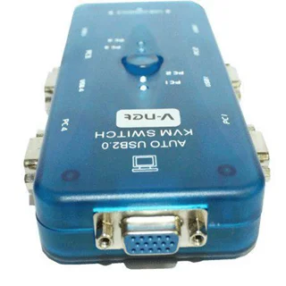 کی وی ام سوئیچ 2 پورت VGA وی ونت مدل Auto USB همراه با کابل