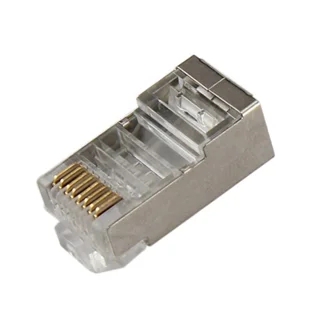 کانکتور CAT6 شیلد دار وی نت بسته 100 تایی مدل V-NC6S0100