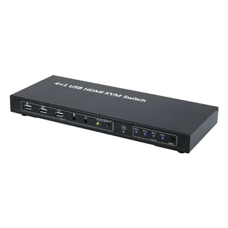 کی وی ام سوئیچ 4 پورت HDMI وی نت همراه با کابل مدل V-SWKH1404
