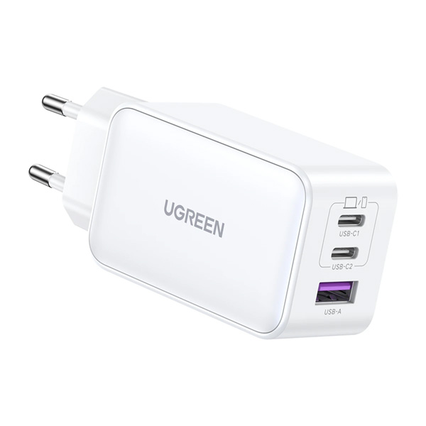 شارژر دیواری 65 وات یوگرین مدل CD244-15334 با 1 خروجی USB-A و 2 خروجی USB-C