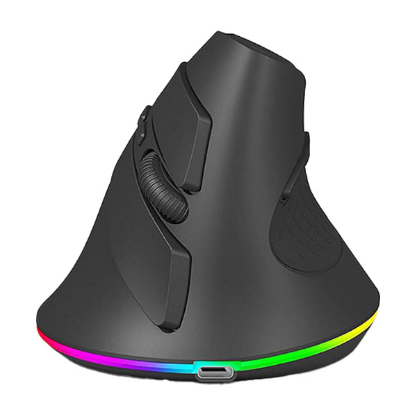 ماوس بی‌ سیم ارگونومیک بلوتوثی قابل شارژ RGB مدل JSY-14