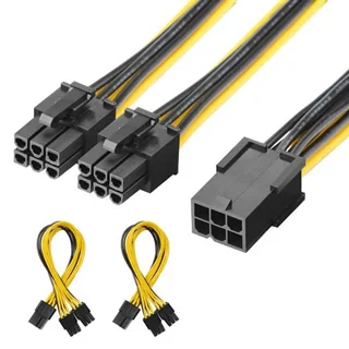 تبدیل 6 پین برق پاور به دو تا 6 پین VGA