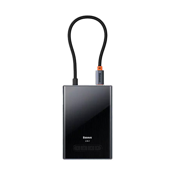 هاب 8 پورت Type-C باسئوس مدل WKYY030413 با 2 پورت HDMI و 2 پورت USB 3.0 و پورت DP و VGA و Type-C 3.0 PD و Type-C PD