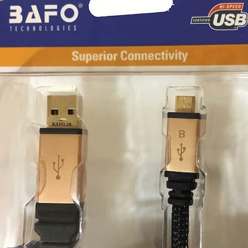 کابل تبدیل USB2.0 به Micro گلد متال بافو 1.5 متر