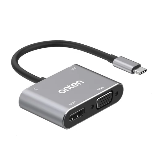 تبدیل USB-C به HDMI / VGA / USB3.0 / USB-C اونتن مدل 95112